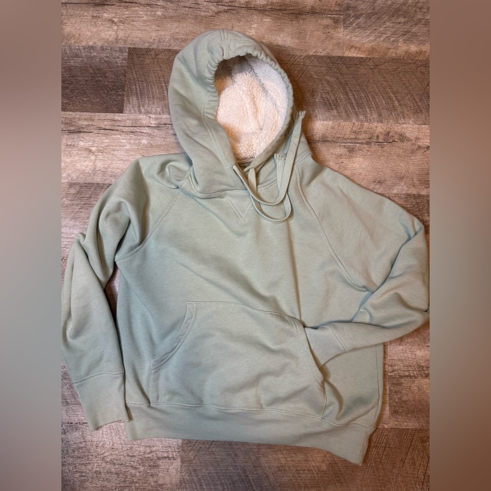 Old Navy size SMALL mint green cropped hoodie